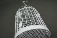 Klec na ptáka/květiny drátěná půlkulatá 33x12x21cm