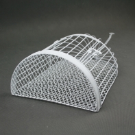 Klec na ptáka/květiny drátěná půlkulatá 33x12x21cm