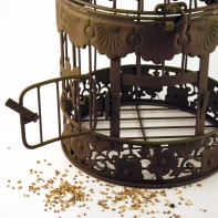 Klec pro ptáčka retro 41 cm