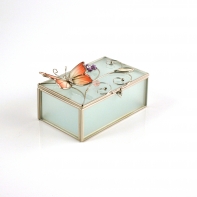 Klenotnice na šperky skleněná 13x8x7cm