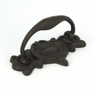 Klepadlo na dveře litinové hnědé 7x12cm