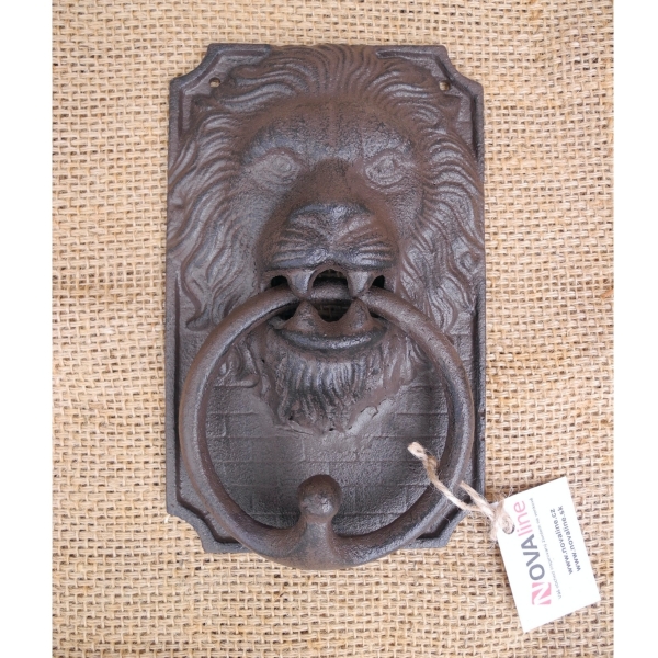 Klepadlo na dveře lví hlava 12 x 20 cm litina