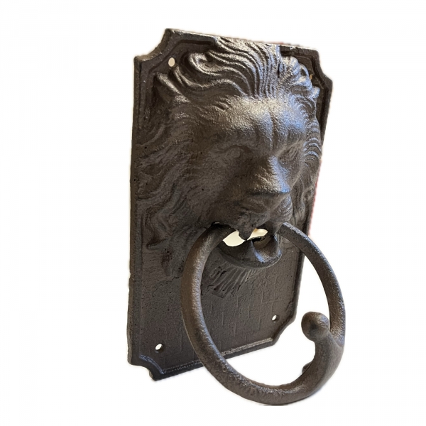 Klepadlo na dveře lví hlava 12 x 20 cm litina