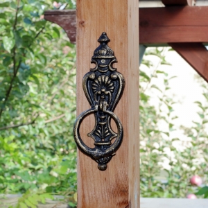 Klepadlo na dveře mosaz 24x9cm