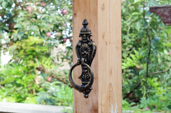 Klepadlo na dveře mosaz 24x9cm