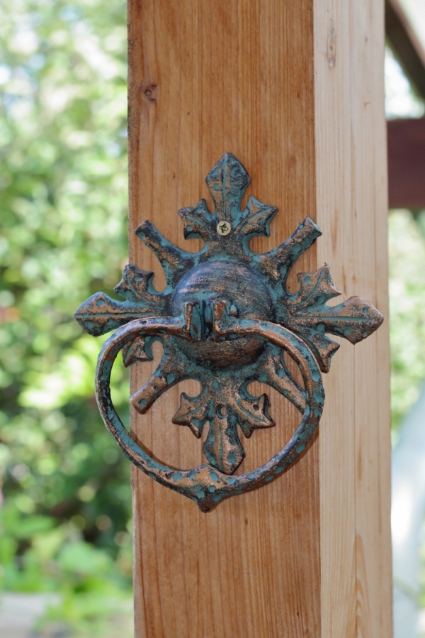 Klepadlo na dveře mosazné 17cm