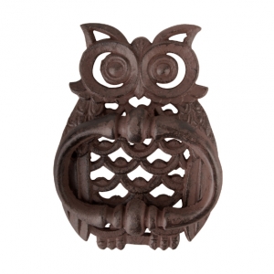 Klepadlo na dveře sova 13 x 18 cm