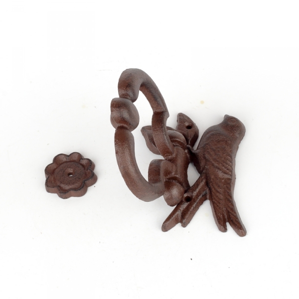 Klepadlo s ptáčkem litina 14x18cm