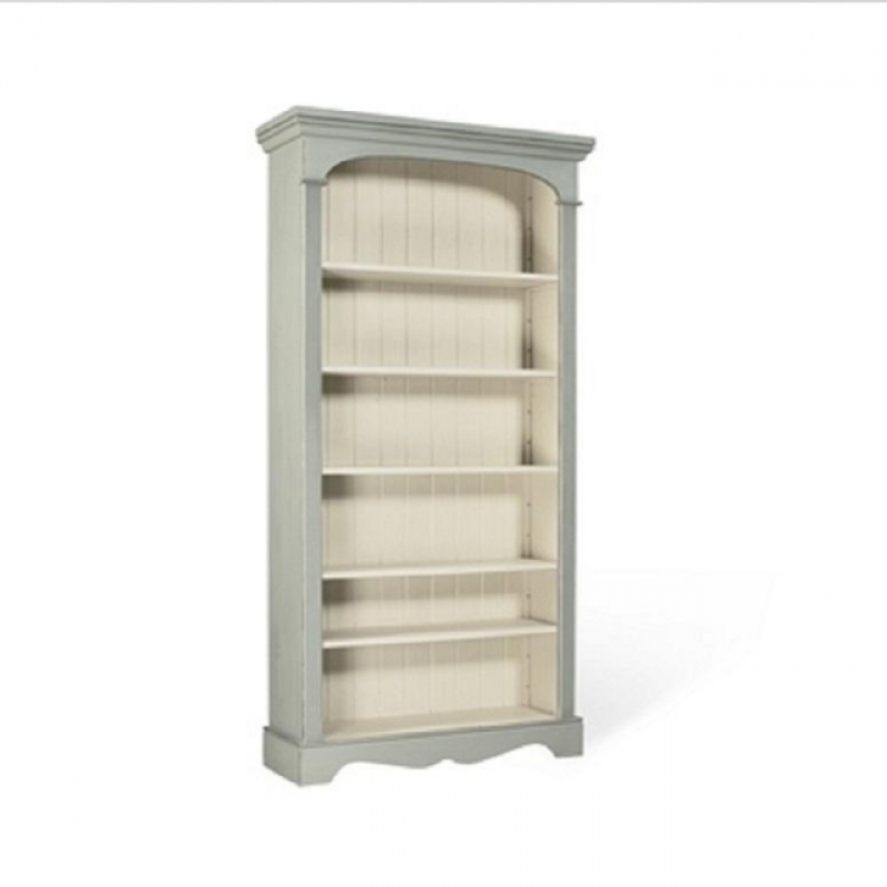 Knihovna ve venkovském stylu zelená 33 x 98 x 190 cm