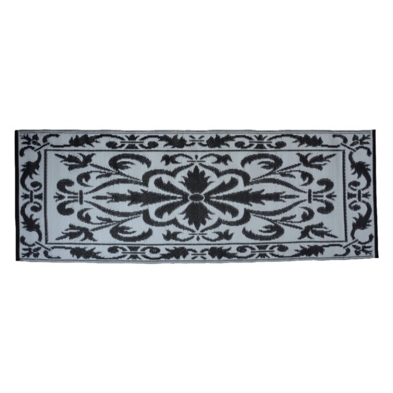 Koberec na balkon 198x78cm šedo-černý