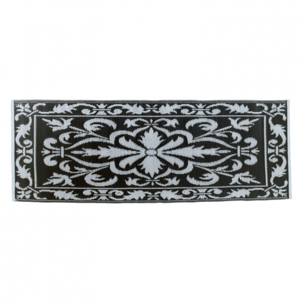 Koberec na balkon 198x78cm šedo-černý