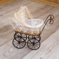 Kočárek pro panenku dekorační 24x13x28cm