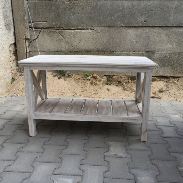 Konferenční stolek s patinou 55x90x45cm