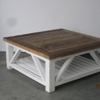 Konferenční stolek s policí Provence - masiv 95x45x95cm