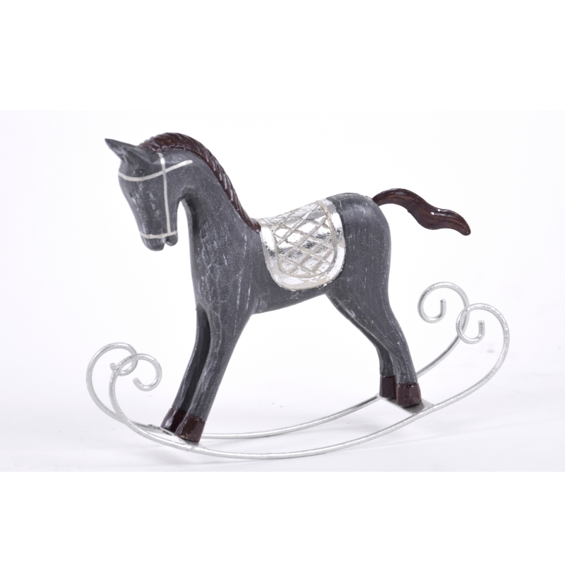 Koník houpací šedý 16x14x4cm