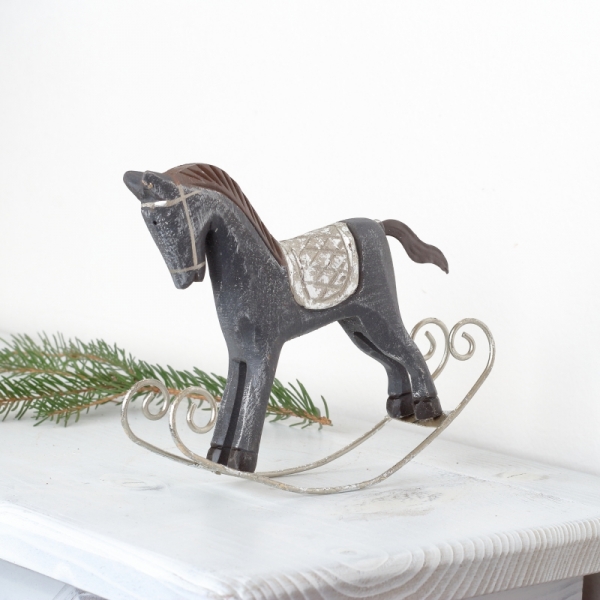 Koník houpací šedý 16x14x4cm