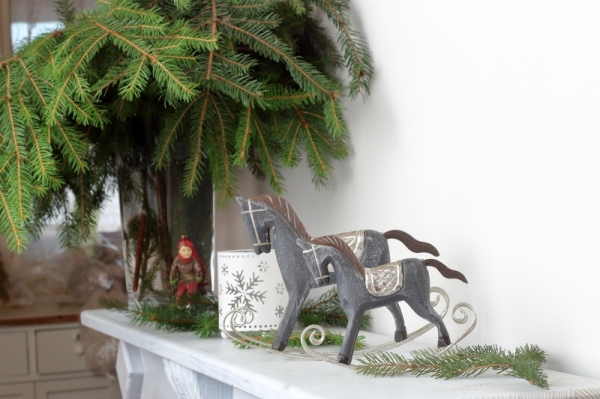 Koník houpací šedý 16x14x4cm