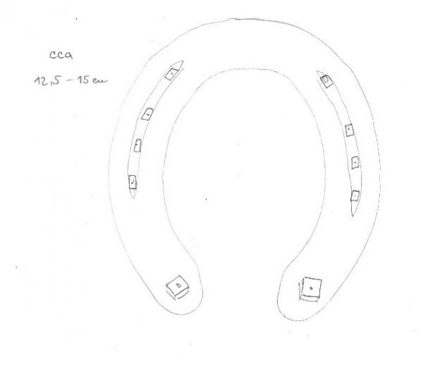 Koňská podkova 14,5x16cm