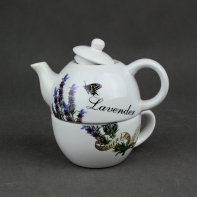 Konvička a šálek Levandule - set 350ml/300ml