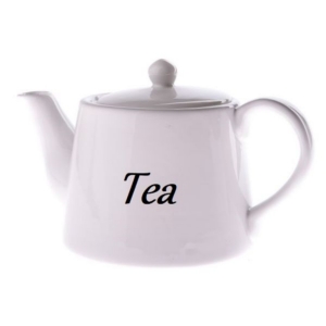 Konvička na čaj s nápisem Tea 1 l keramika