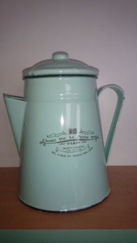 Konvička smalt dek3888- tyrkys 18cm - POŠKOZENO