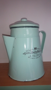 Konvička smalt dek3892 - tyrkys 18cm - POŠKOZENO