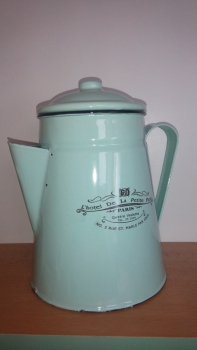 Konvička smalt dek3892 - tyrkys 18cm - POŠKOZENO