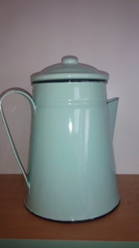 Konvička smalt dek3892 - tyrkys 18cm - POŠKOZENO