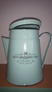 Konvička smalt - tyrkys 18cm - POŠKOZENO