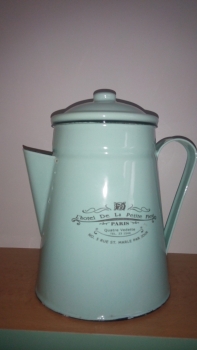 Konvička smalt - tyrkys 18cm - POŠKOZENO