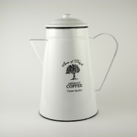 Konvička z bílého smaltu