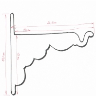 Konzole litinová 20x18x2cm- VYŘAZENO dek4683
