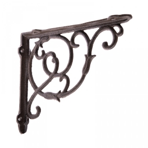 Konzole na zeď s hákem hnědá