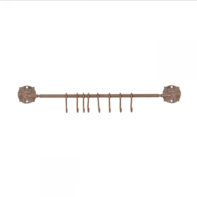 Konzole s 8 háčky 57,5x10,0x0,8 cm