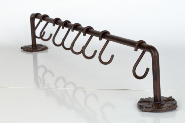 Konzole s 8 háčky 57,5x10,0x0,8 cm