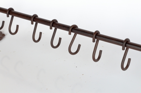 Konzole s 8 háčky 57,5x10,0x0,8 cm