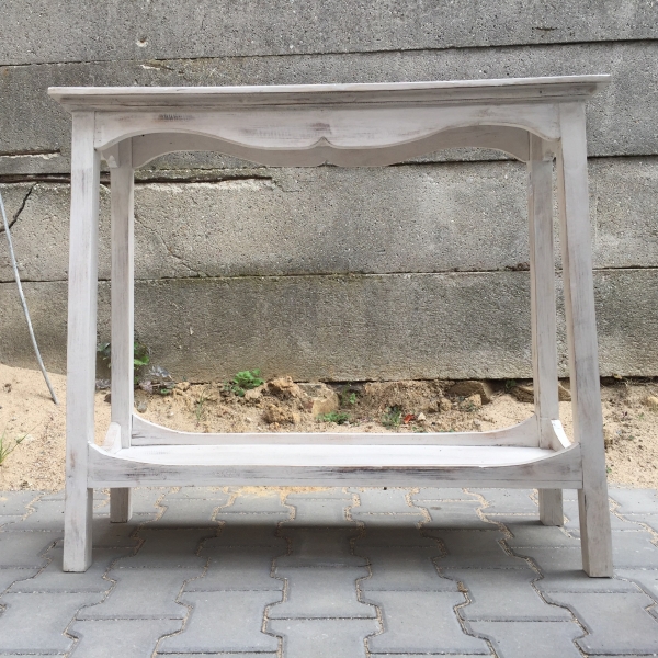 Konzolový stolek bílý vintage 80x90x30cm