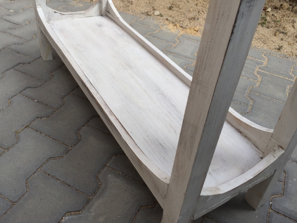 Konzolový stolek bílý vintage 80x90x30cm