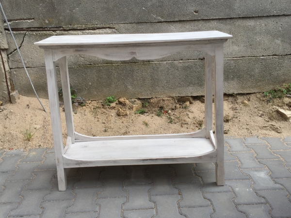 Konzolový stolek bílý vintage 80x90x30cm
