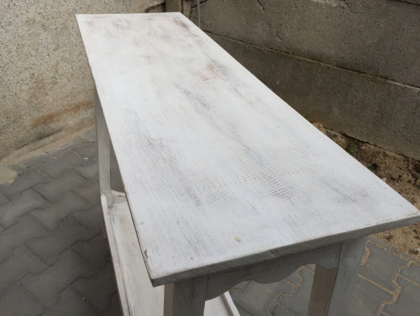 Konzolový stolek bílý vintage 80x90x30cm