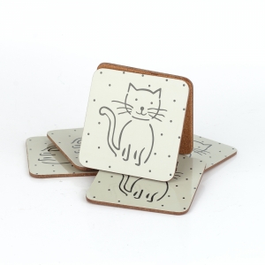 Korkové prostírání 6ks 10 x 10 cm