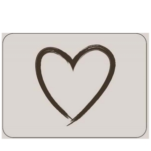 Korkové prostírání na stůl srdce 29x21cm (sada 2ks)