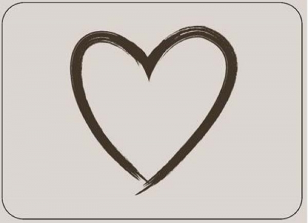 Korkové prostírání na stůl srdce 29x21cm (sada 2ks)