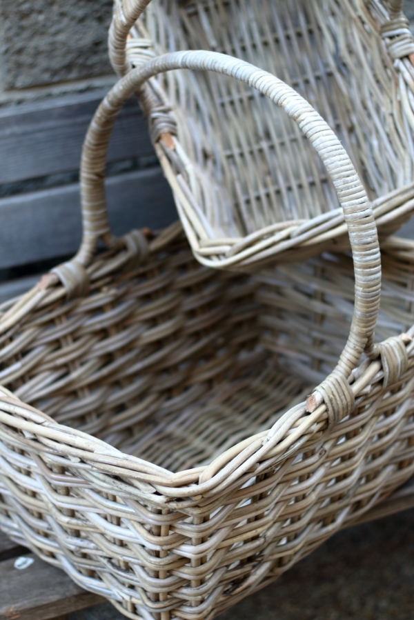 Koš hranatý, šedá, 42x60x53cm