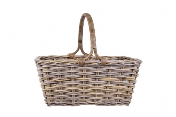 Koš hranatý, šedá, 42x60x53cm