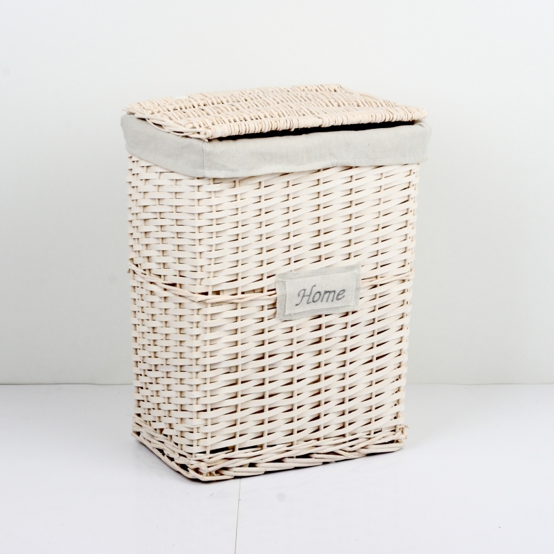 Koš na prádlo bílý HOME 37x50x28cm střední