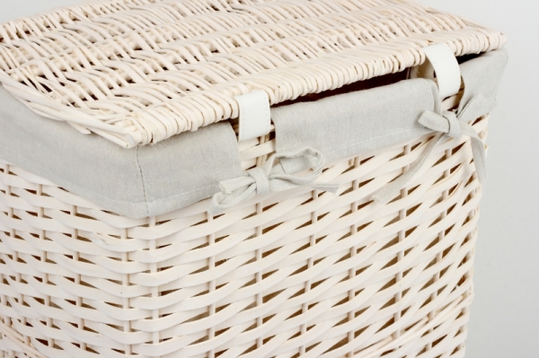 Koš na prádlo bílý HOME 37x50x28cm střední