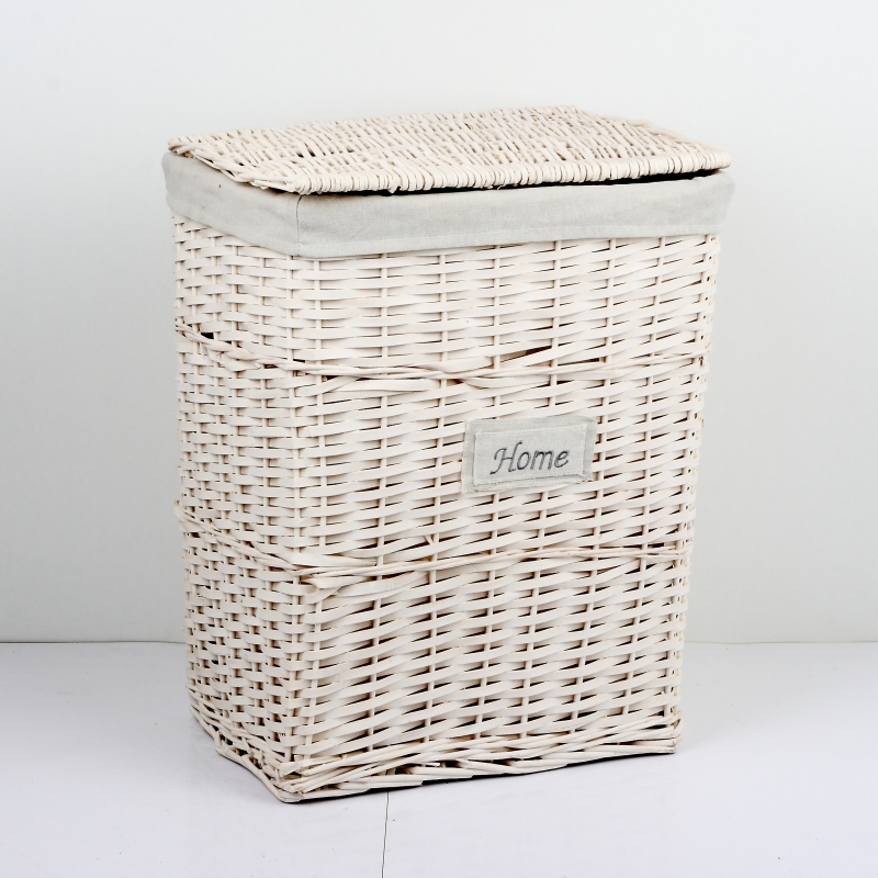 Koš na prádlo bílý HOME 45x35x58cm