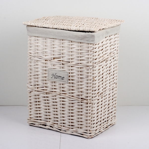 Koš na prádlo bílý HOME 45x35x58cm