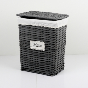 Koš na prádlo proutěný tmavý HOME 50x39x28cm